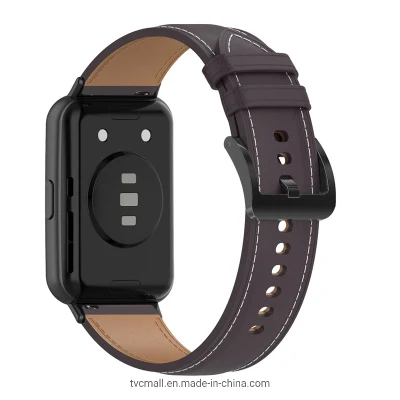 Huawei Watch Fit 2용 조절 가능한 정품 PU 가죽 스마트 시계 스트랩